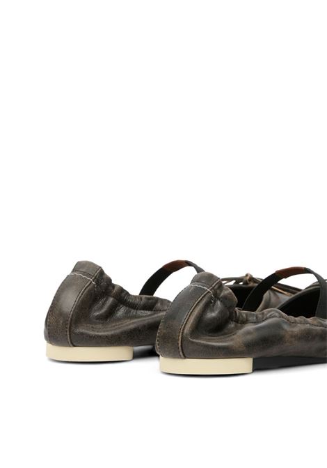 square-toe ballet fltas woman brown MM6 MAISON MARGIELA | S66WZ0037 P7706HB495